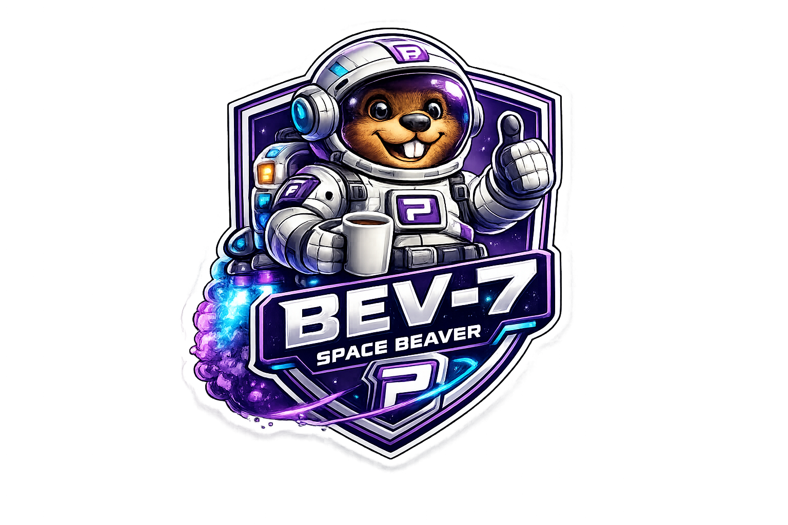 BEV-7 Space Beaver Sticker