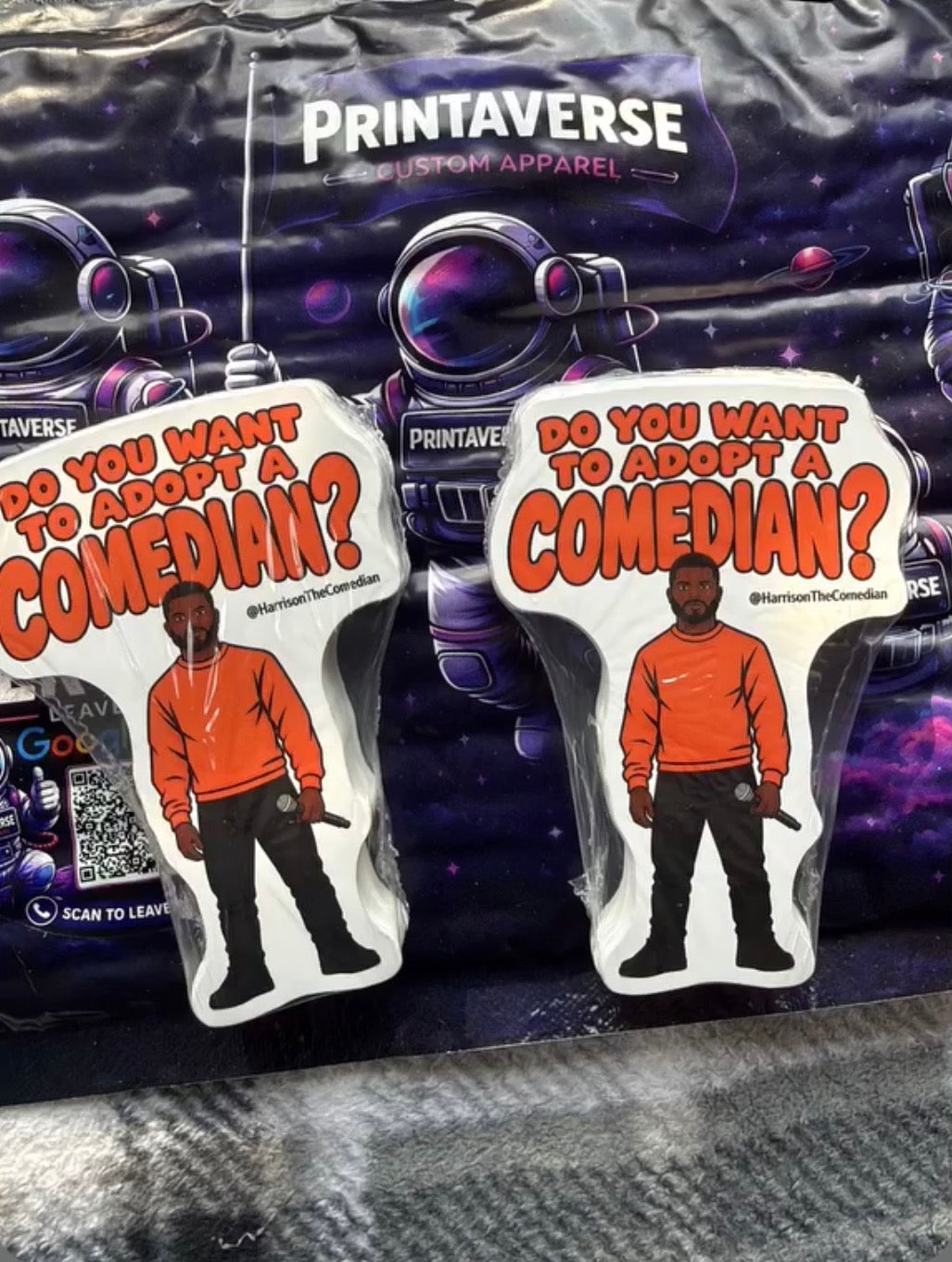 HarrisonTheComedian custom Adopt a Comedian stickers